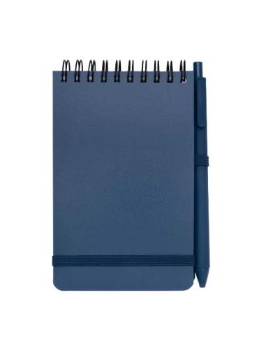 Libreta de tapa dura A6 de plástico procedente del océano con bolígrafo (tinta negra) N15209701