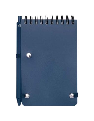 Libreta de tapa dura A6 de plástico procedente del océano con bolígrafo (tinta negra) N15209701