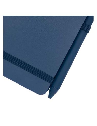 Libreta de tapa dura A6 de plástico procedente del océano con bolígrafo (tinta negra) N15209701