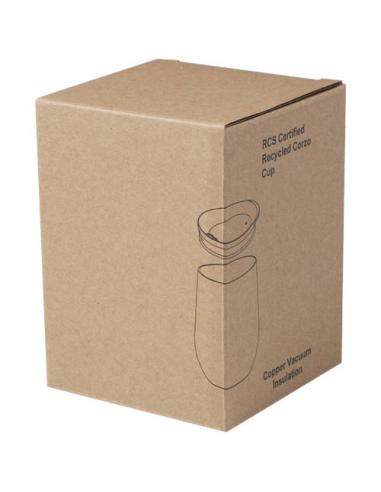 Taza con aislamiento de cobre de 350 ml de acero inóxidable reciclado con certificado RCS N10997001