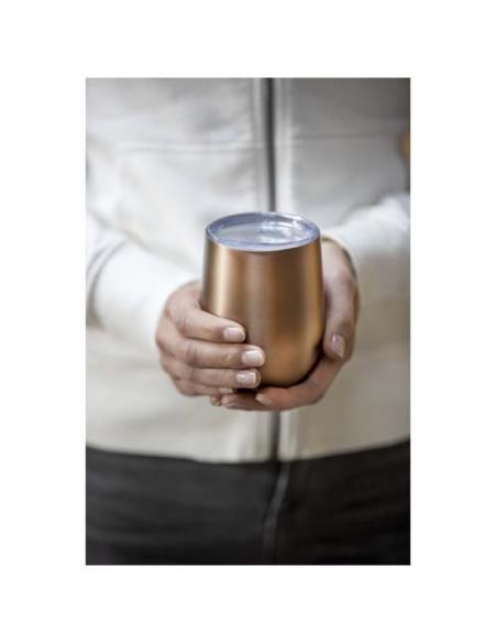 Taza con aislamiento de cobre de 350 ml de acero inóxidable reciclado con certificado RCS N10997001