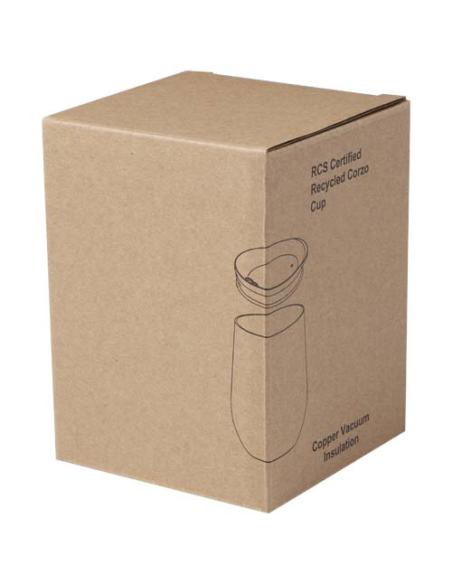 Taza con aislamiento de cobre de 350 ml de acero inóxidable reciclado con certificado RCS N18997001