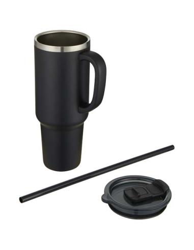 Vaso de cobre de 1200 ml con doble pared, pajita, aislamiento y certificado RCS N09208001