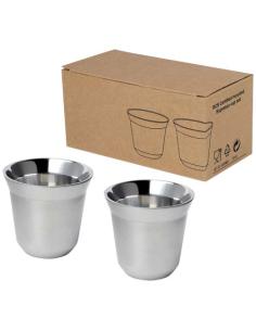 Juego de tazas para espresso de acero inoxidable de 80 ml con certificado RCS N18408001