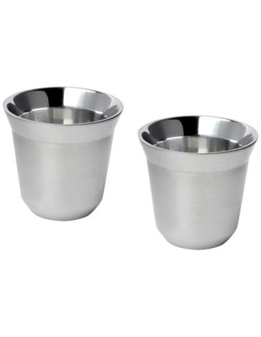 Juego de tazas para espresso de acero inoxidable de 80 ml con certificado RCS N18408001