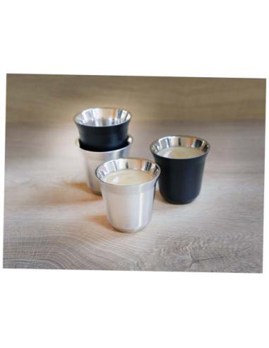 Juego de tazas para espresso de acero inoxidable de 80 ml con certificado RCS N18408001