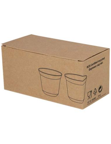 Juego de tazas para espresso de acero inoxidable de 80 ml con certificado RCS N09408001