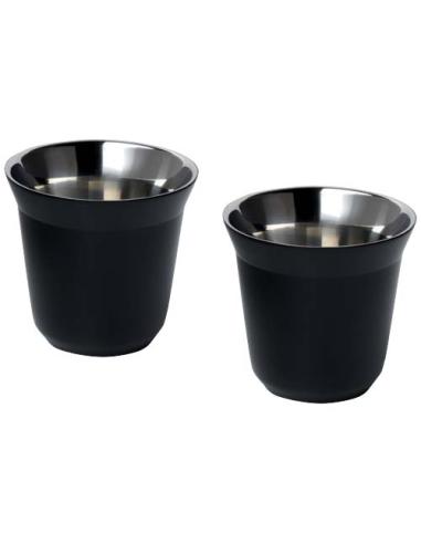 Juego de tazas para espresso de acero inoxidable de 80 ml con certificado RCS N09408001