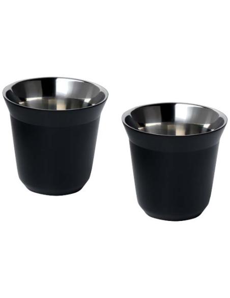 Juego de tazas para espresso de acero inoxidable de 80 ml con certificado RCS N09408001