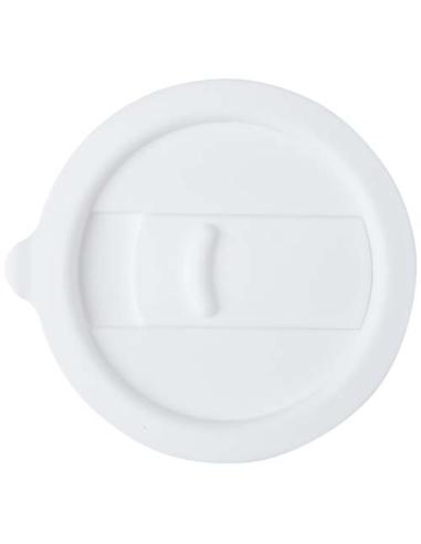 Vaso de cerámica de 330 ml con agarradero de silicona y tapa de plástico N10808001