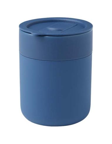 Vaso de cerámica de 330 ml con agarradero de silicona y tapa de plástico N25808001