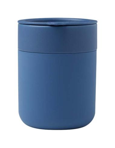 Vaso de cerámica de 330 ml con agarradero de silicona y tapa de plástico N25808001