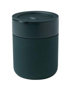 Vaso de cerámica de 330 ml con agarradero de silicona y tapa de plástico N10808001