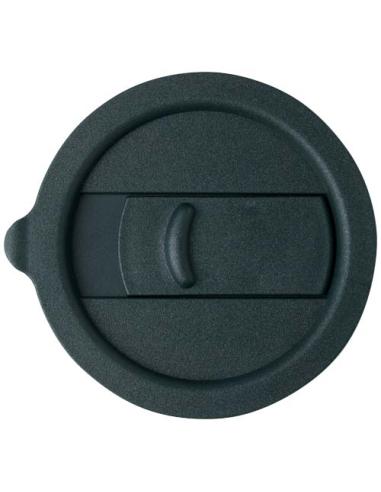 Vaso de cerámica de 330 ml con agarradero de silicona y tapa de plástico N16808001