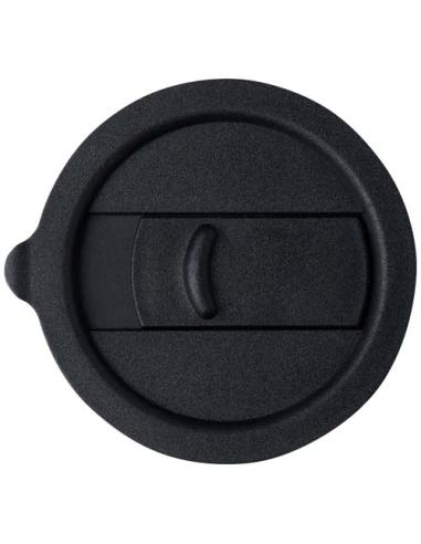 Vaso de cerámica de 330 ml con agarradero de silicona y tapa de plástico N09808001