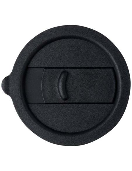 Vaso de cerámica de 330 ml con agarradero de silicona y tapa de plástico N09808001