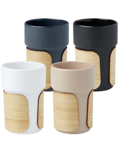 Vaso de 340 ml con funda de bambú N10908001