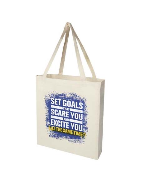 Bolsa Tote con refuerzos de algodón reciclado GRS de 140 g/m² N60337021