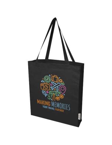 Bolsa Tote con refuerzos de algodón reciclado GRS de 140 g/m² N09337021