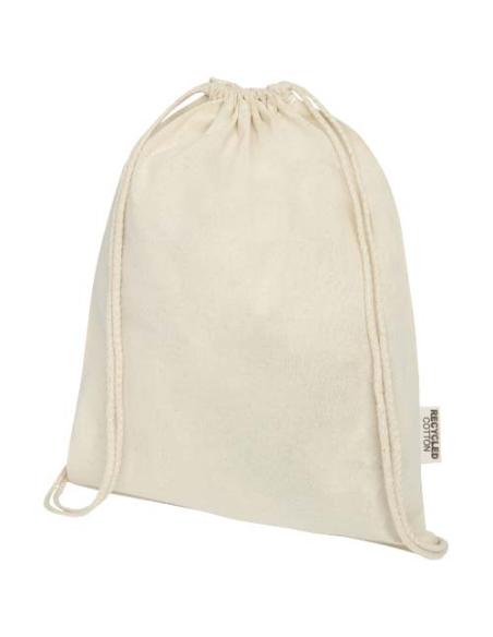 Bolsa con cordón de algodón reciclado GRS de 140 g/m² N60537021