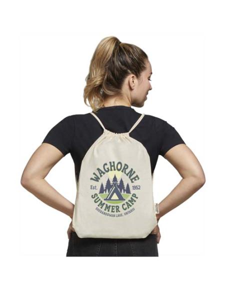 Bolsa con cordón de algodón reciclado GRS de 140 g/m² N60537021