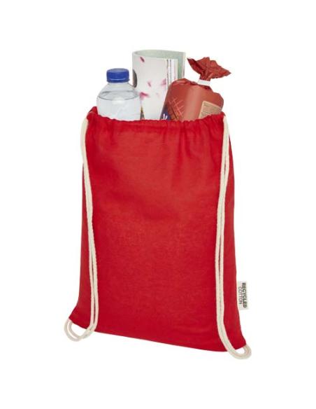 Bolsa con cordón de algodón reciclado GRS de 140 g/m² N12537021