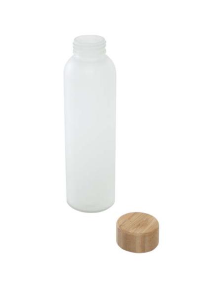Botella de 500 ml de vidrio sodocálcico mate con tapa de bambú N10038001
