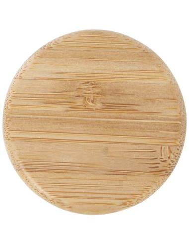 Botella de 500 ml de vidrio sodocálcico mate con tapa de bambú N10038001