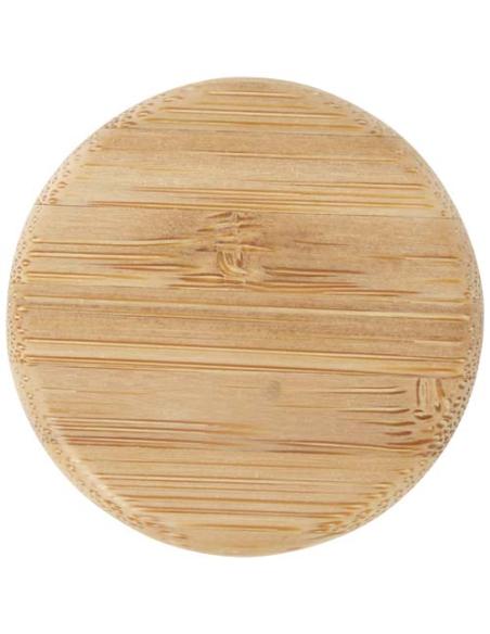 Botella de 500 ml de vidrio sodocálcico mate con tapa de bambú N10038001