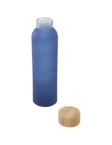 Botella de 500 ml de vidrio sodocálcico mate con tapa de bambú N35038001