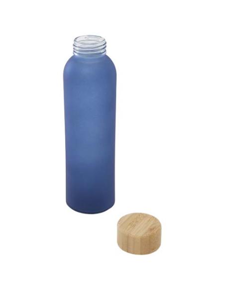 Botella de 500 ml de vidrio sodocálcico mate con tapa de bambú N35038001