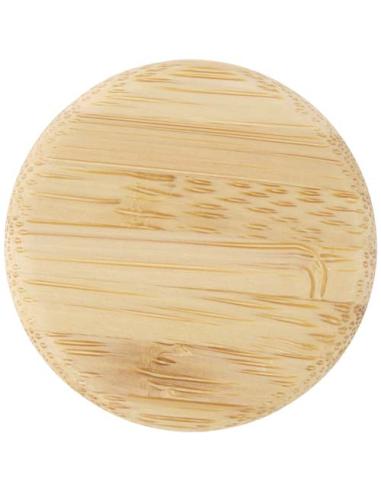 Botella de 500 ml de vidrio sodocálcico mate con tapa de bambú N35038001