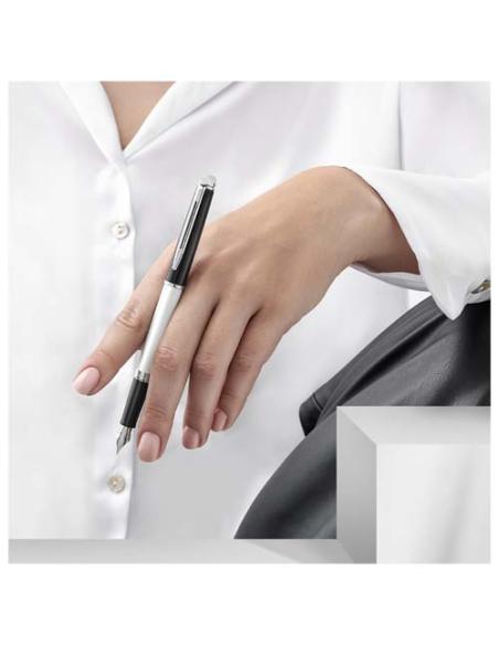 Pluma con bloques de color y ribete plateado (tinta azul) N10439701