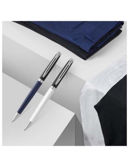 Bolígrafo con bloques color y ribete plateado (tinta azul) N10169701