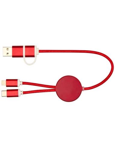 Cable 5 en 1 de aluminio y plástico reciclado de 30 cm para sincronización de datos y carga rápida de 27 W N12424421