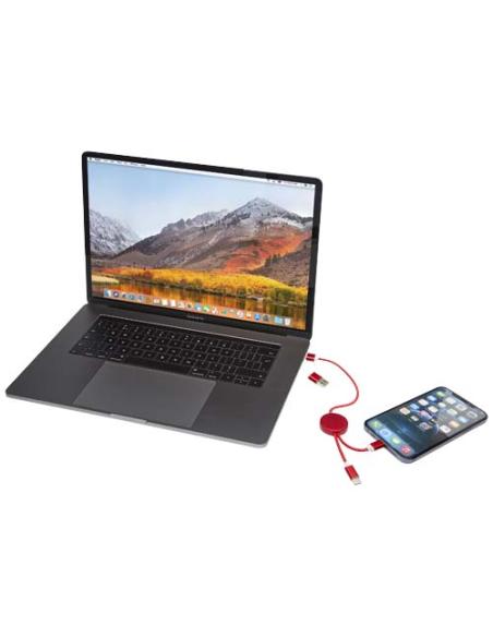 Cable 5 en 1 de aluminio y plástico reciclado de 30 cm para sincronización de datos y carga rápida de 27 W N12424421