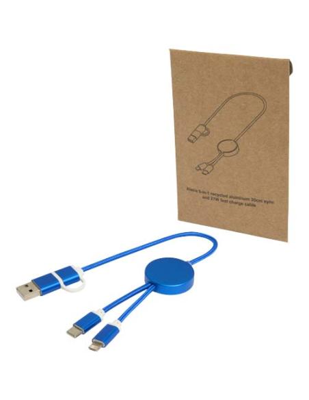 Cable 5 en 1 de aluminio y plástico reciclado de 30 cm para sincronización de datos y carga rápida de 27 W N35424421