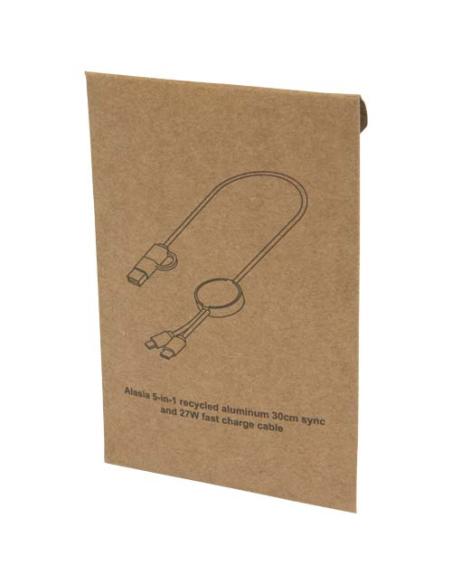 Cable 5 en 1 de aluminio y plástico reciclado de 30 cm para sincronización de datos y carga rápida de 27 W N35424421