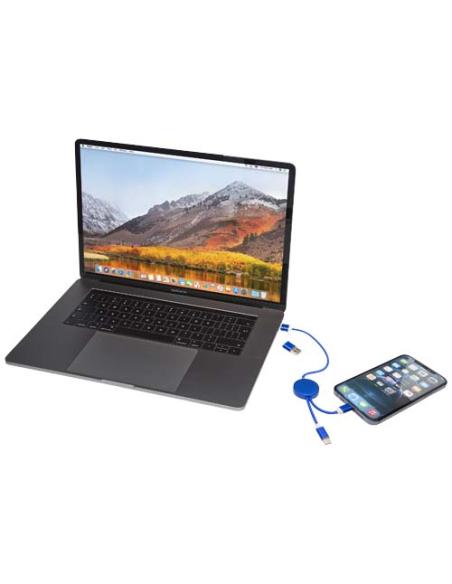 Cable 5 en 1 de aluminio y plástico reciclado de 30 cm para sincronización de datos y carga rápida de 27 W N35424421