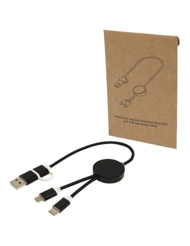 Cable 5 en 1 de aluminio y plástico reciclado de 30 cm para sincronización de datos y carga rápida de 27 W N09424421