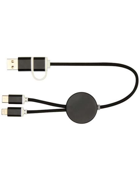 Cable 5 en 1 de aluminio y plástico reciclado de 30 cm para sincronización de datos y carga rápida de 27 W N09424421