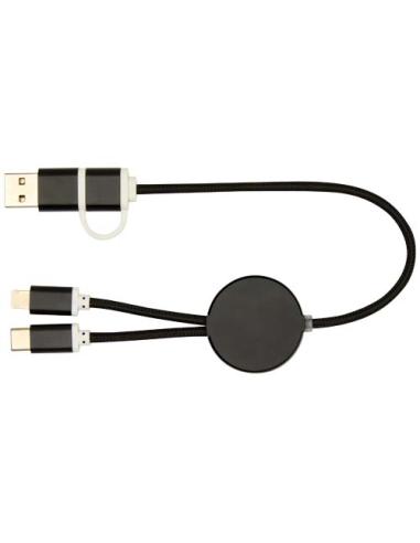 Cable 5 en 1 de aluminio y plástico reciclado de 30 cm para sincronización de datos y carga rápida de 27 W N09424421