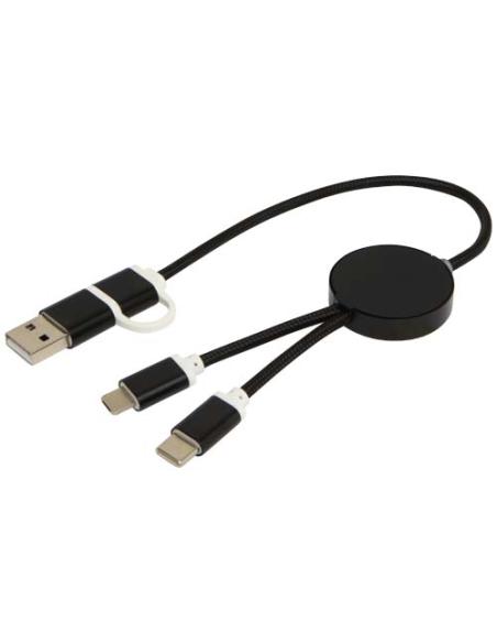 Cable 5 en 1 de aluminio y plástico reciclado de 30 cm para sincronización de datos y carga rápida de 27 W N09424421