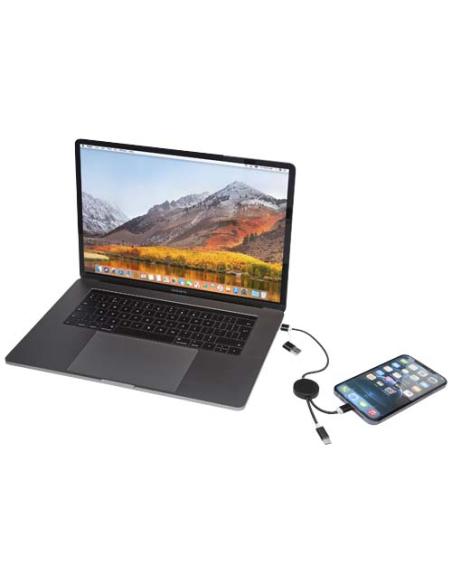 Cable 5 en 1 de aluminio y plástico reciclado de 30 cm para sincronización de datos y carga rápida de 27 W N09424421