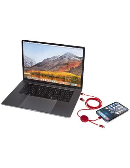 Cable 5 en 1 de aluminio y plástico reciclado de 150 cm para sincronización de datos y carga rápida de 27 W N12524421