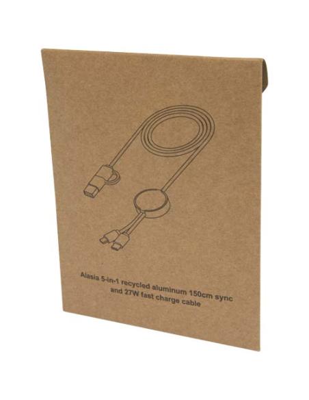 Cable 5 en 1 de aluminio y plástico reciclado de 150 cm para sincronización de datos y carga rápida de 27 W N35524421