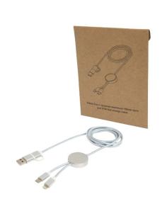 Cable 5 en 1 de aluminio y plástico reciclado de 150 cm para sincronización de datos y carga rápida de 27 W N12524421
