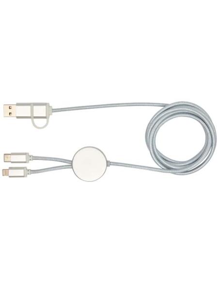 Cable 5 en 1 de aluminio y plástico reciclado de 150 cm para sincronización de datos y carga rápida de 27 W N18524421