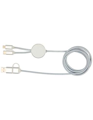 Cable 5 en 1 de aluminio y plástico reciclado de 150 cm para sincronización de datos y carga rápida de 27 W N18524421