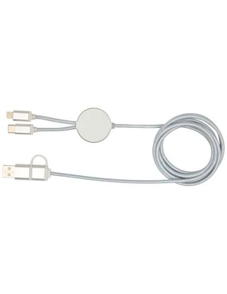 Cable 5 en 1 de aluminio y plástico reciclado de 150 cm para sincronización de datos y carga rápida de 27 W N18524421
